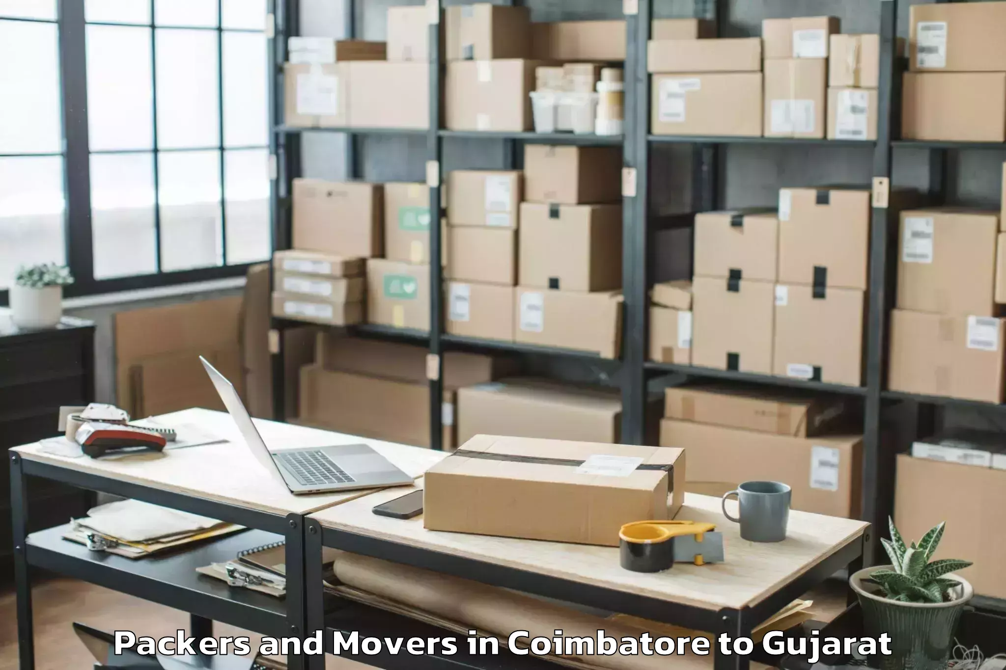 Reliable Coimbatore to Bhavnagar Airport Bhu Packers And Movers